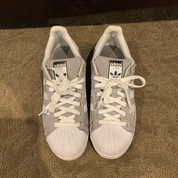 gray adidas superstar